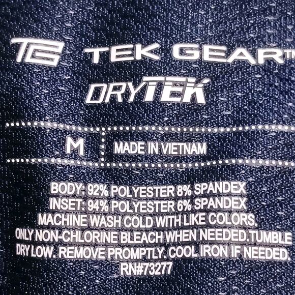 NWT Tek Gear Dry Tek 1/4 Zip Long Sleeve Shirt Top Women's Medium Navy Green - Picture 2 of 6